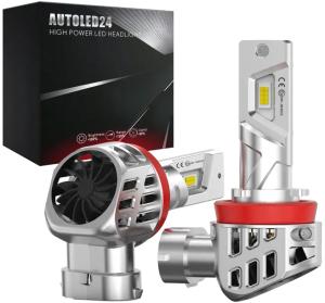 Żarówki LED H11 MOTORHOOK Homologacja E8 ULTRA MAXX MOC 100W RETRIFY Canbus