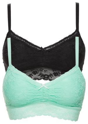 Biustonosz bustier z miękką koronką (2 szt.)