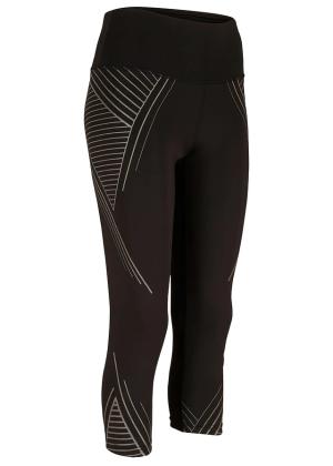 Legginsy sportowe z kieszonką, długość 3/4