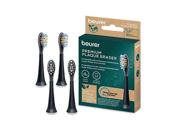 Końcówki do szczoteczki BEURER PREMIUM PLAQUE ERASER SC - 4 szt. Czarny
