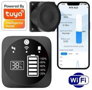 RTX Miernik czujnik poziomu wody cieczy z wyświetlaczem LED WiFi TUYA Smart