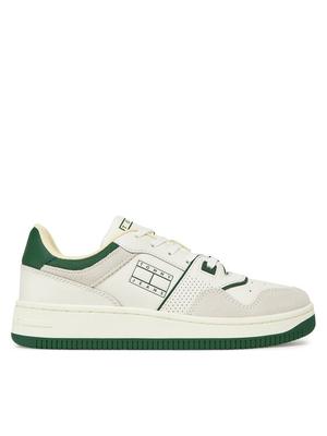 Tommy Jeans Sneakersy Tjw Retro Basket Washed Suede EN0EN02773 Biały