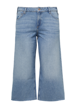 Dżinsy culottes / slim fit / wysoki stan