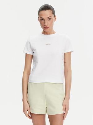 Calvin Klein Jeans T-Shirt Placed Institutional J20J225524 Biały Slim Fit