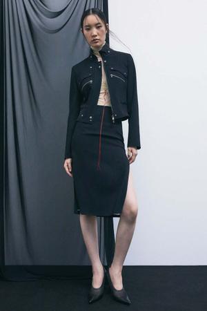 Spódnica midi „My SKIN Tailoring” z krepy z rozcięciami
