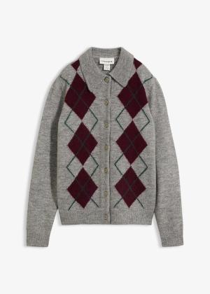 Sweter rozpinany z kołnierzykiem polo