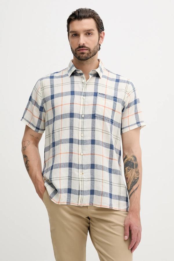 Barbour koszula męska z lnem CROFT
