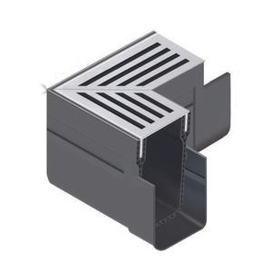 Narożnik SLIMLINE PVC z rusztem aluminiowym anodowanym na kolor srebrny ACO