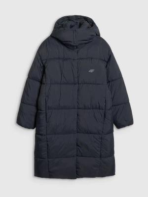 4F kurtka damska zimowa puchowa za kolana 4FWAW25TDJAF588 czarna (XL)