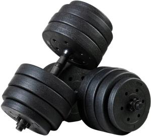 Hantle Bitumiczne 40 kg FUNFIT zestaw Regulowany 2×20 kg + Zaciski