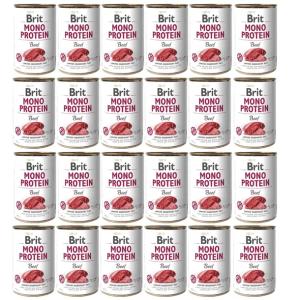 Brit Mono Protein Beef karma mokra dla psa 24x400g