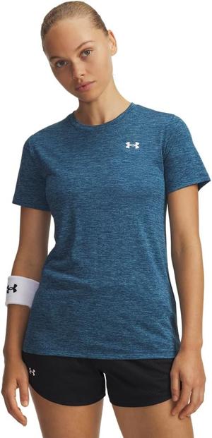 UNDER ARMOUR Damska koszulka treningowa Tech SSC- Twist niebieska (M)