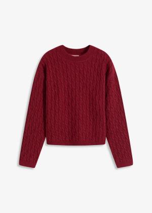 Sweter ze wzorem warkoczowym