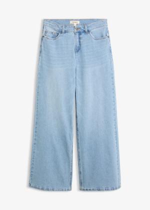 Jeansy wide leg, mid waist