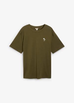 T-shirt z nadrukiem na plecach, luźny fason