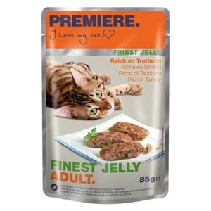 PREMIERE Finest mokra karma dla kota Jelly Adult bogata w Indyk 88x85 g