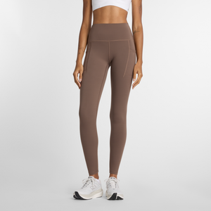 Legginsy damskie do biegania New Balance Sleek WP51275ABP – brązowe