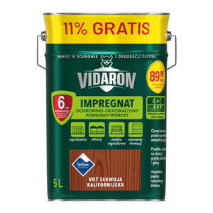 Impregnat Powłokotwórczy Ochronno-Dekoracyjny Sekwoja Kalifornijska V07 5 l VIDARON