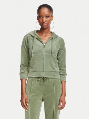 Juicy Couture Bluza Madison  JCWA122001 Zielony ciemny Slim Fit