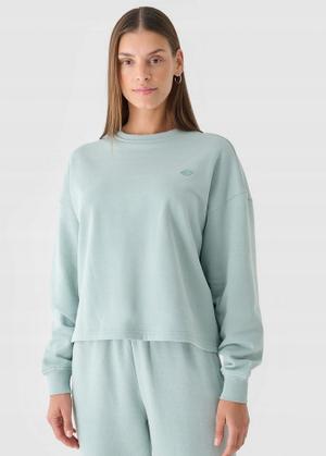 4F bluza dresowa damska bawełniana 4FWAW24TSWSF1305 zielona (XL)