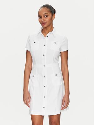 Guess Sukienka koszulowa W5GK70 KCBO2 Biały Regular Fit