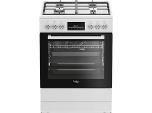 Kuchnia gazowo-elektryczna BEKO FBM62330GWDTN AeroPerfect Grill Prowadnice teleskopowe 60cm