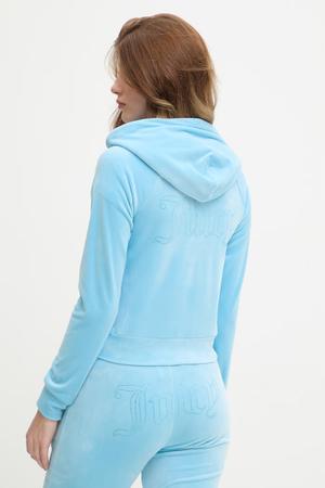 Juicy Couture bluza z kapturem damska welurowa MADISON COL OUT
