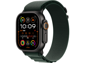 Smartwatch APPLE Watch Ultra 2 GPS + Cellular Koperta 49mm z tytanu w kolorze czarnym opaską Alpine M ciemnozielonym MX4R3WB/A