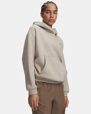 UNDER ARMOUR damska bluza dresowa Icon Fleece Hoodie beżowy (L)