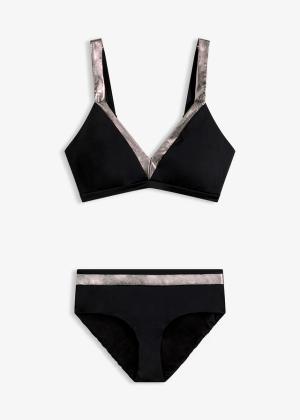 Bikini ze srebrnymi wstawkami (komplet 2-cz.)