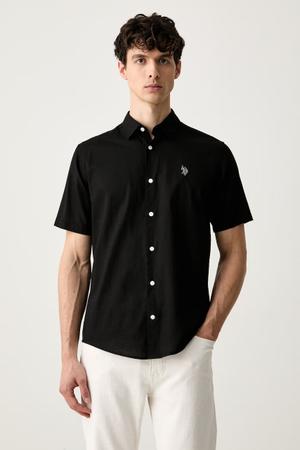 U.S. Polo Assn. koszula męska z dodatkiem lnu LINEN BLEND SS