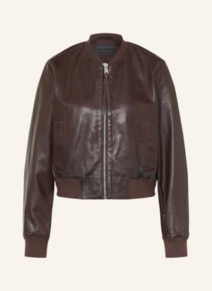 Allsaints Skórzany Bluzon Orten rot
