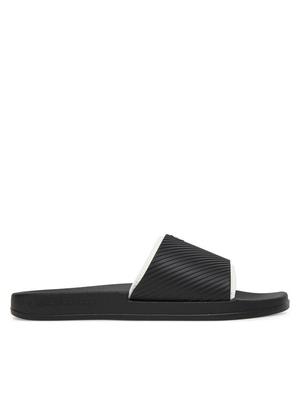 Calvin Klein Jeans Klapki Slide Rubber Neoprene Text YM0YM01234 Czarny