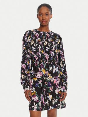 Desigual Sukienka codzienna Flor Acrilica 25WWVW09 Czarny Regular Fit