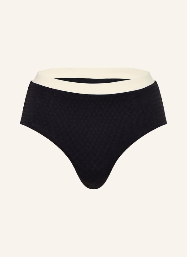Seafolly Majtki Bikini Z Wysokim Stanem Bandwave schwarz