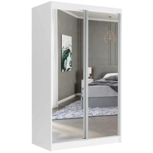 Szafa przesuwna Vega II o szerokości 120 cm, wyposażona w lustra