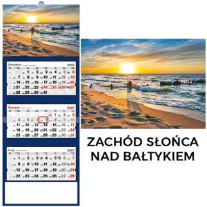 KALENDARZ TRÓJDZIELNY ŚCIENNY PREMIUM 2027 ZAWIESZKA KRAJOBRAZ MORZE BAŁTYK