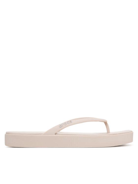 Crocs Japonki Miami Square Flatform Flip 214161 Kremowy