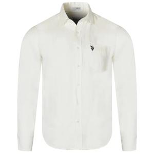 Koszula Męska U.S. POLO ASSN. MUP3569 Biała Granatowe logo XXL