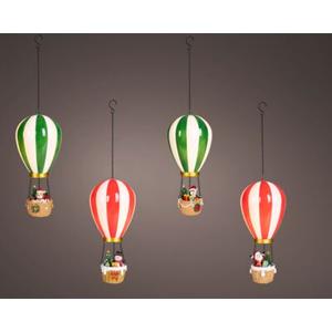 Zawieszka plastikowa LED na baterie balon mix 4 rodzajów
