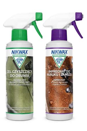 Zestaw impregnacji i czyszczenia obuwia z nubuku i zamszu Nikwax 2 x 300 ml