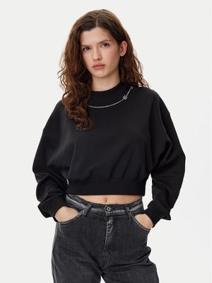 HUGO Bluza Dewita 50530446 Czarny Oversize
