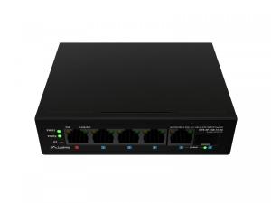 Lanberg Przełącznik Light ILFE-4P-1GE-1S-90 Light Industrial POE 1XBT 3AXT SFP + ETH DIN FAST Ethernet