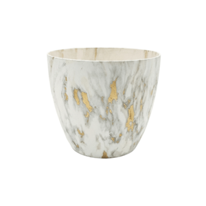 Donica Cool Pot śr. 21 cm biało-złoty