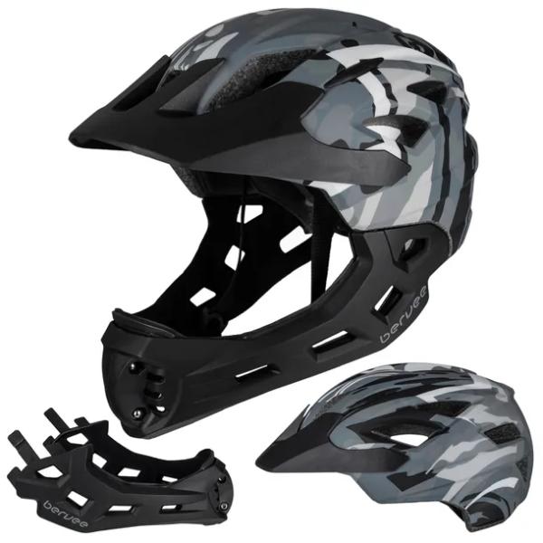 Kask rowerowy dziecięcy Full Face na rower hulajnogę Bervee ALPINE S/M