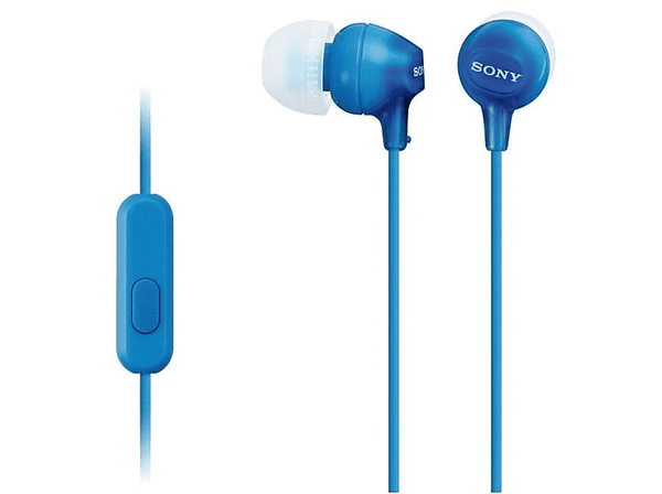 Słuchawki przewodowe dokanałowe SONY MDR-EX15AP z mikrofonem Niebieski