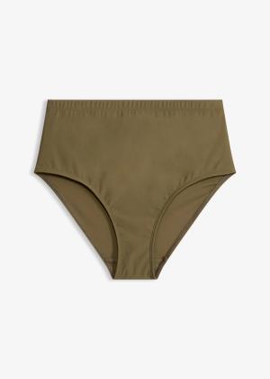 Lekko modelujące sylwetkę figi bikini z wysokim stanem
