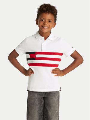 Tommy Hilfiger Polo KB0KB09528 D Biały Regular Fit