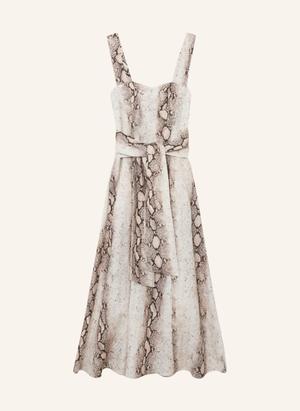 Reiss Sukienka Amy Z Lnu beige