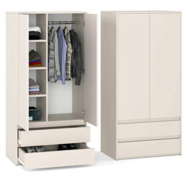 SZAFA MODUŁOWA 90 CM W KOLORZE KASZMIR STYLOWA GARDEROBA DO SYPIALNI SALONU